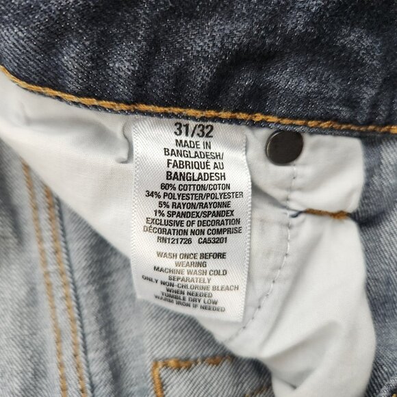 Aeropostale Jeans Slim Straight Men's 31x32 Dark Wash Blue Stretch Modern Denim - Picture 8 of 8